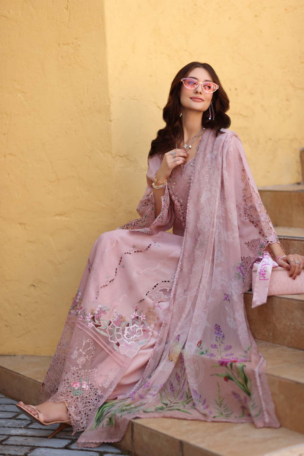 Noor Luxe Chikankari 2026 by Saadia Asad || D2 - A - Pink - Image 3