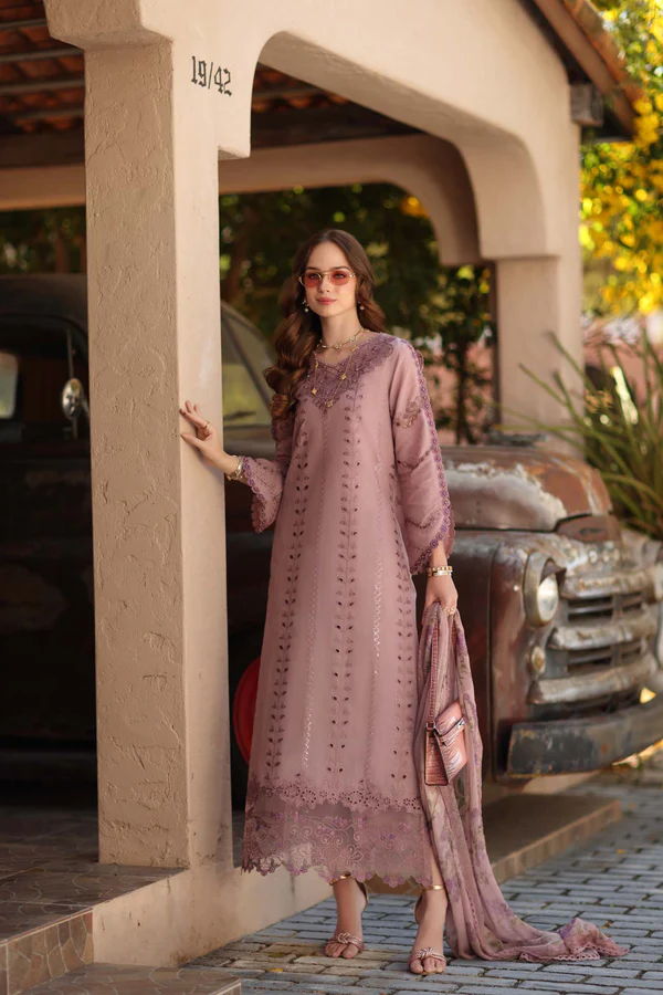 Alternative view of Noor Luxe Chikankari 2026 by Saadia Asad || D4 - B - Dusky Rose