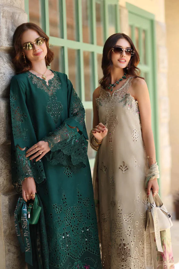 Noor Luxe Chikankari 2026 by Saadia Asad || D6 - A - Soft grey - Image 3