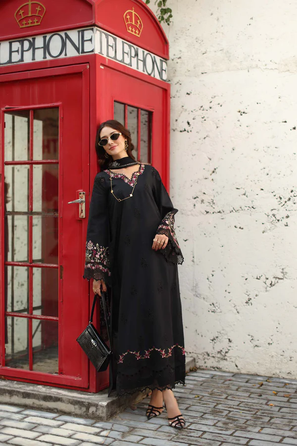 Alternative view of Noor Luxe Chikankari 2026 by Saadia Asad || D1 - B - Midnight Black
