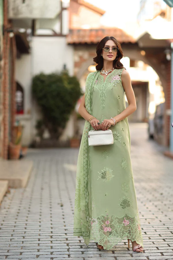 Alternative view of Noor Luxe Chikankari 2026 by Saadia Asad || D3 - A - Pistachio