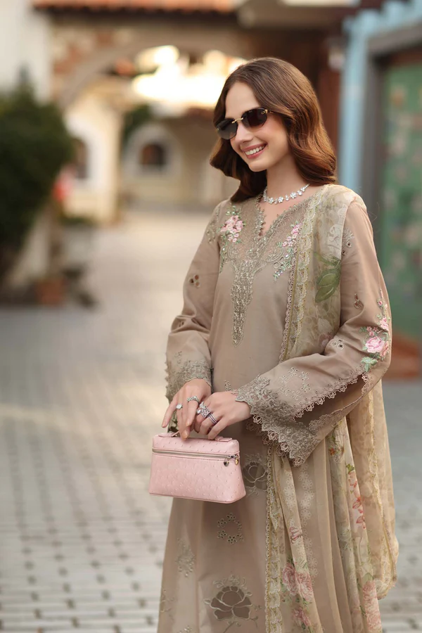 Alternative view of Noor Luxe Chikankari 2026 by Saadia Asad || D3 - B - Soft Mocha