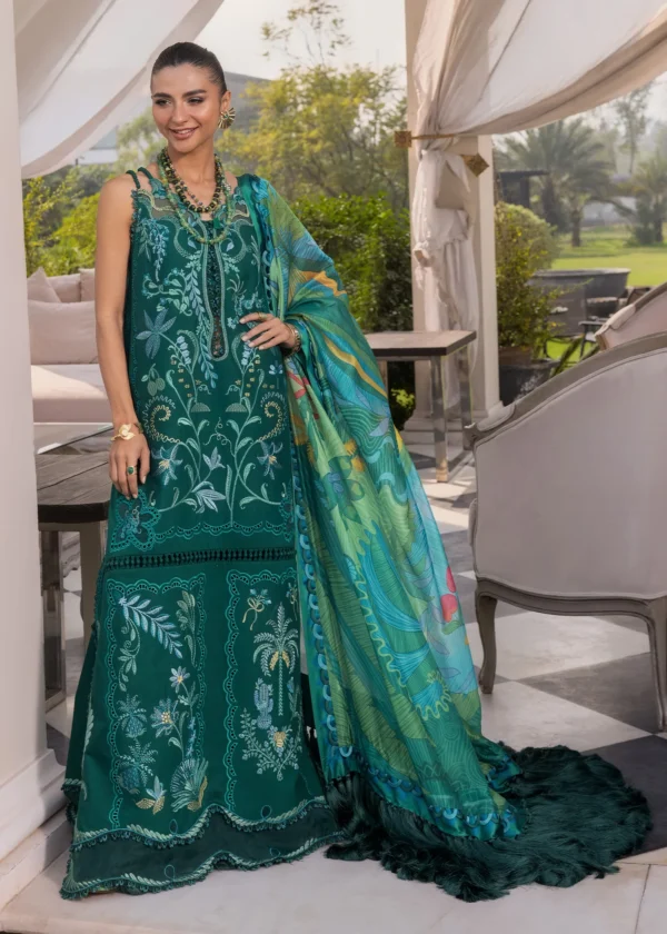 Alternative view of Crimson Luxury Lawn 2026 || BEAUTY IN BLOOM - D3B