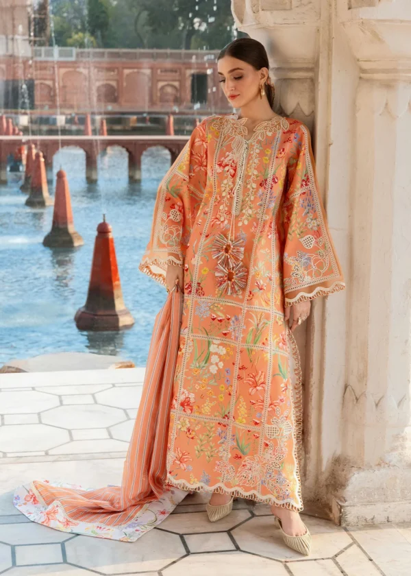 Alternative view of Crimson Luxury Lawn 2026 || A SUMMER DANCE - D2A