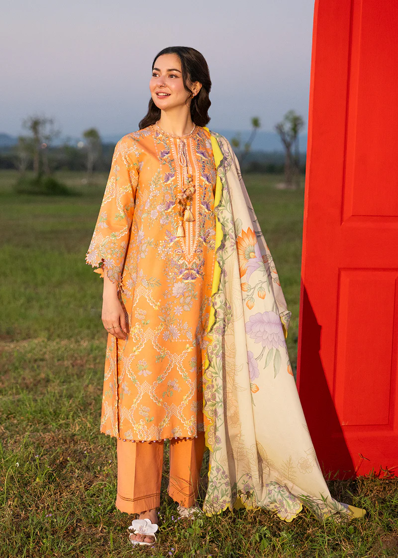 AlKaram Spring Summer 2026 Lawn || EC85-26-Peach