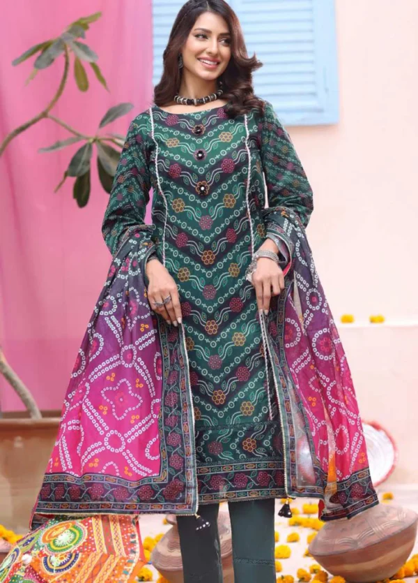 Heritage Series by AL Zohaib Printed Chunri Lawn || AZ26UCH D-10