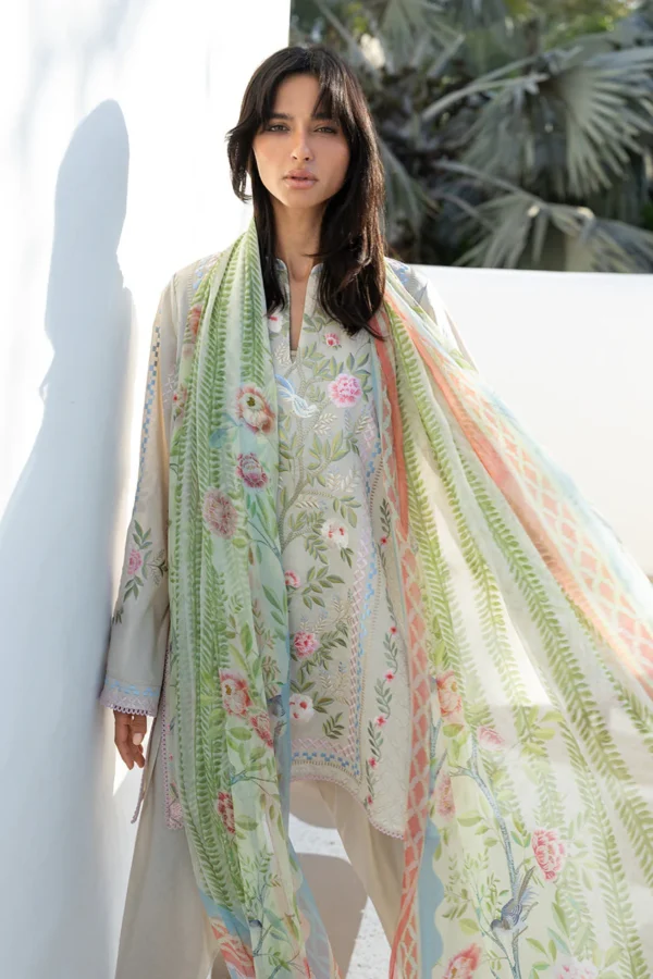 Alternative view of Sania Maskatiya Lawn 2026 || Mina