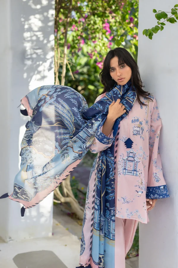Alternative view of Sania Maskatiya Lawn 2026 || Cala