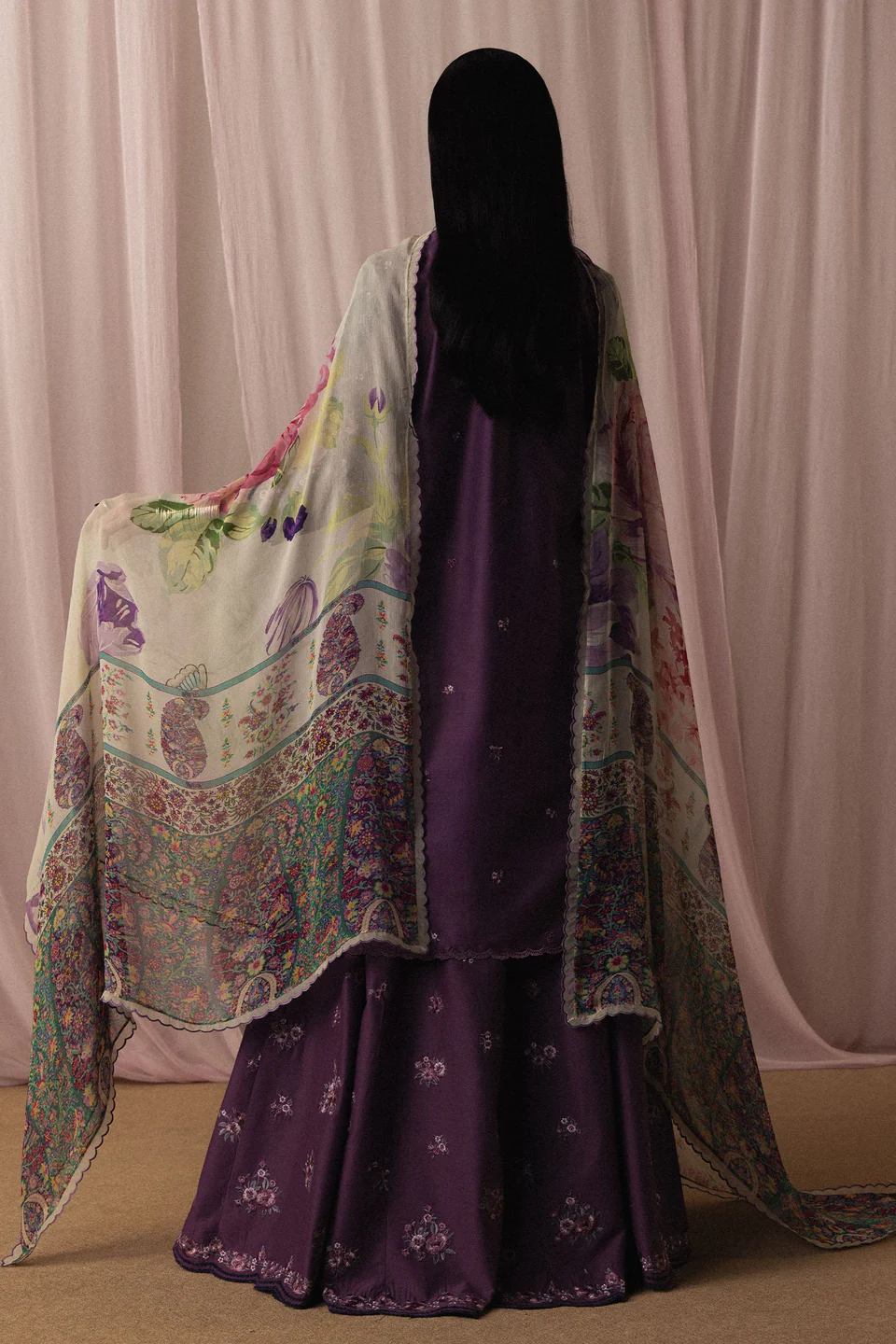 Zara Shahjahan Luxury Summer Lawn | Satori 2026 | Sumire-D2 - Image 3