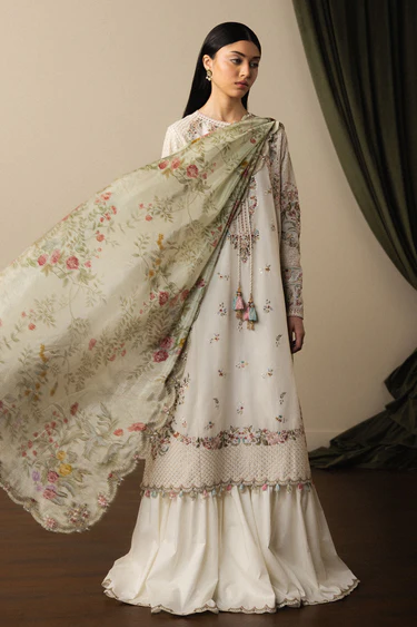 Alternative view of Zara Shahjahan Luxury Summer Lawn | Satori 2026 | Shiori-D5
