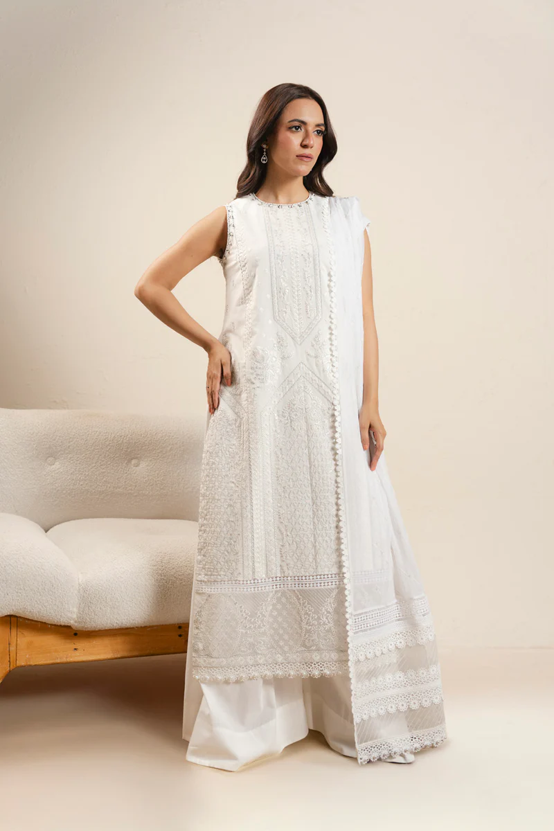 AlKaram Spring Summer 2026 Lawn || CAW-12-26-White
