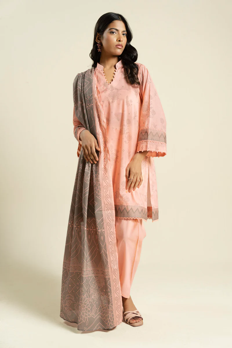 AlKaram Spring Summer 2026 Lawn || BR30-2P26-Coral Peech