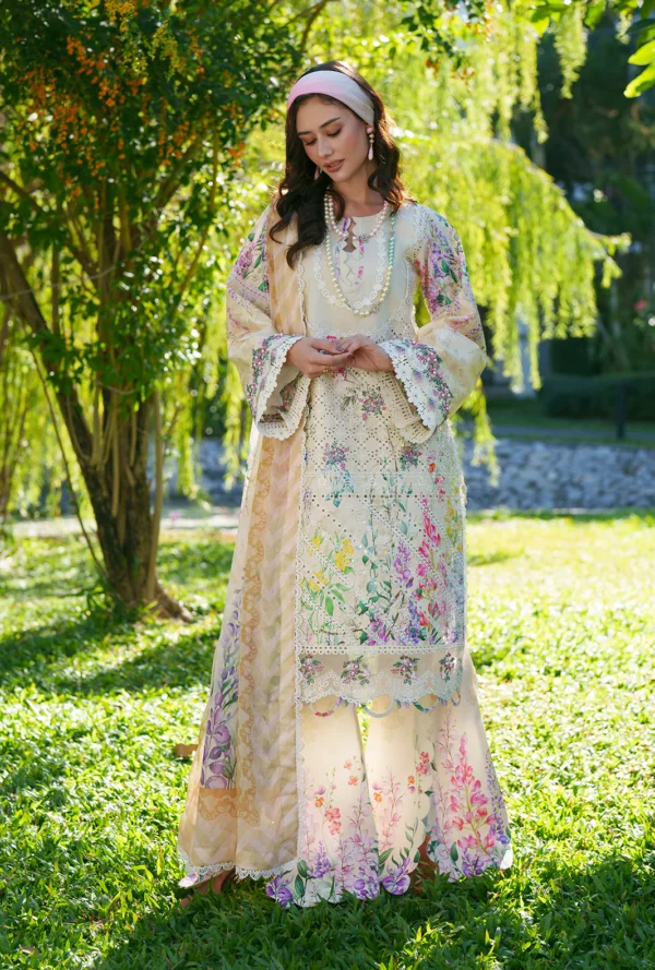 Alternative view of AJR Printed Chikankari 2026 | Lila