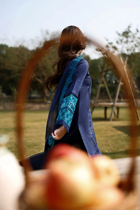 Alternative view of Azure Eid Lawn Drop 2 | 2026 collection || Blueberry
