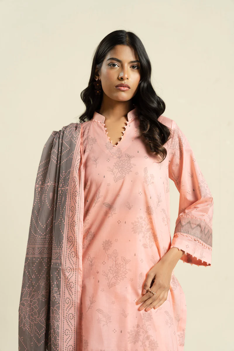 AlKaram Spring Summer 2026 Lawn || BR30-2P26-Coral Peech - Image 4