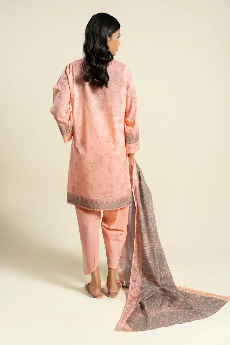 AlKaram Spring Summer 2026 Lawn || BR30-2P26-Coral Peech - Image 2