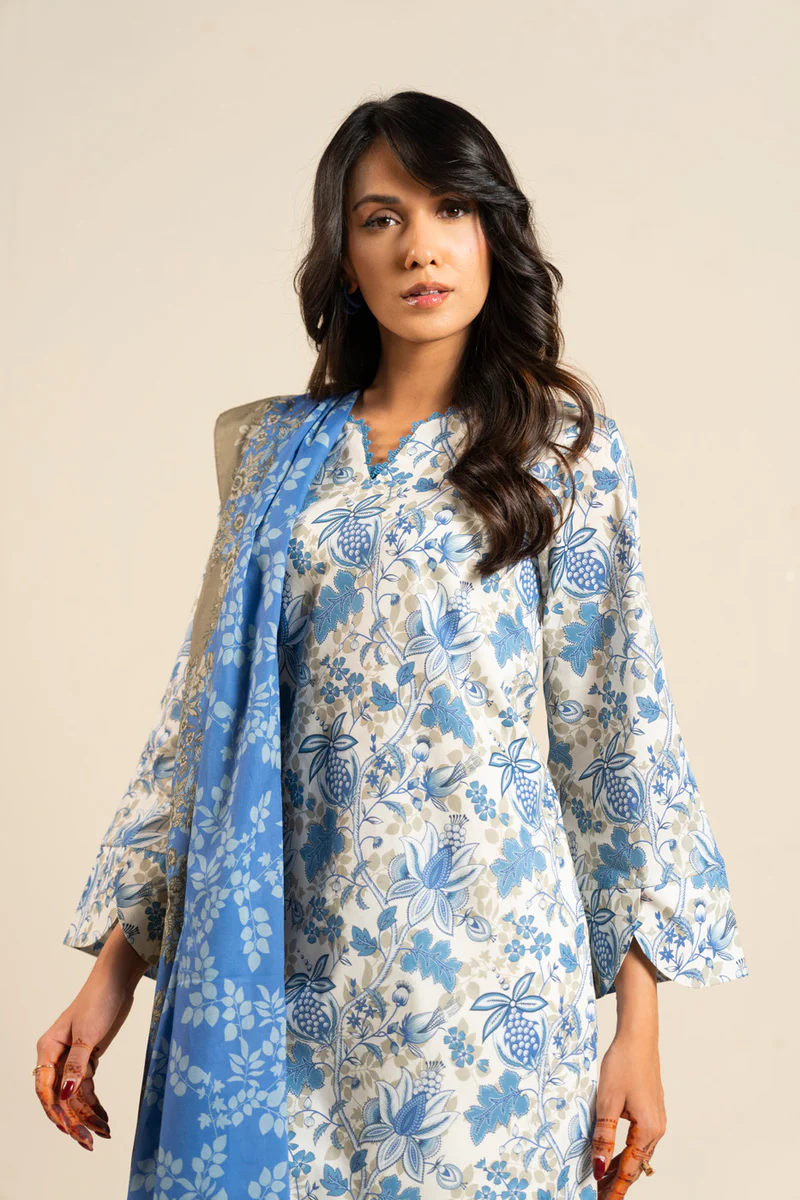 AlKaram Spring Summer 2026 Lawn || BR33-2P26-Off White - Image 4