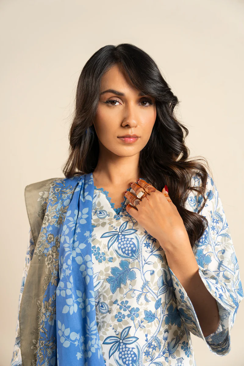 AlKaram Spring Summer 2026 Lawn || BR33-2P26-Off White - Image 3
