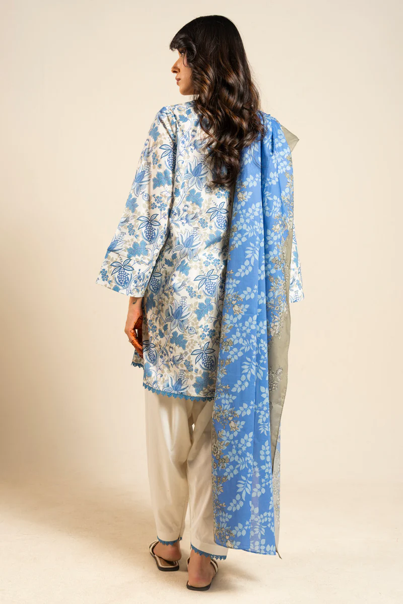 AlKaram Spring Summer 2026 Lawn || BR33-2P26-Off White - Image 2