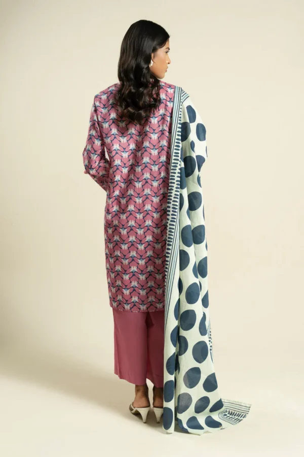 Alternative view of AlKaram Spring Summer 2026 Lawn ||  BR34-2P26-Navy Blue