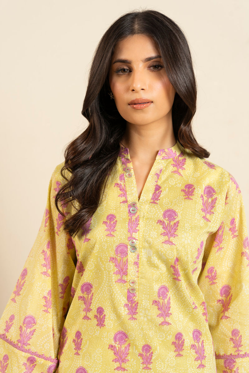 AlKaram Spring Summer 2026 Lawn || BR44-2P26-Pale Yellow - Image 3