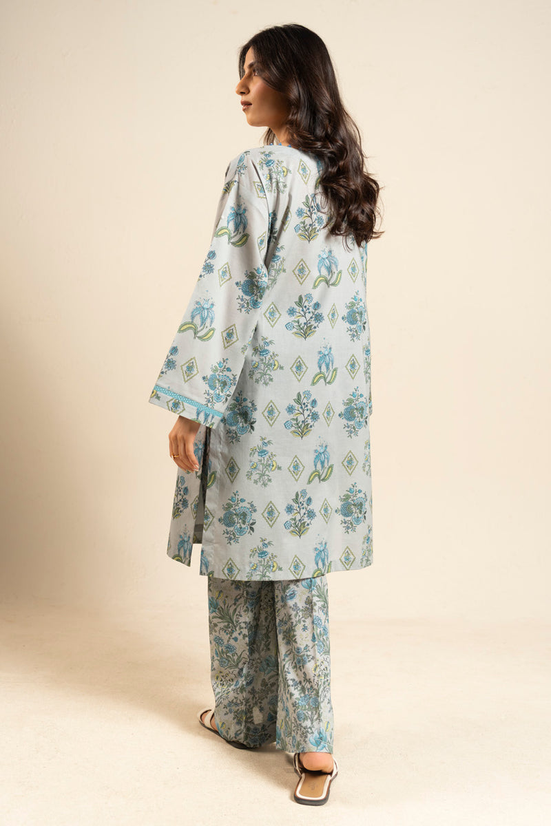 AlKaram Spring Summer 2026 Lawn || BR47-2P26-Grey - Image 2