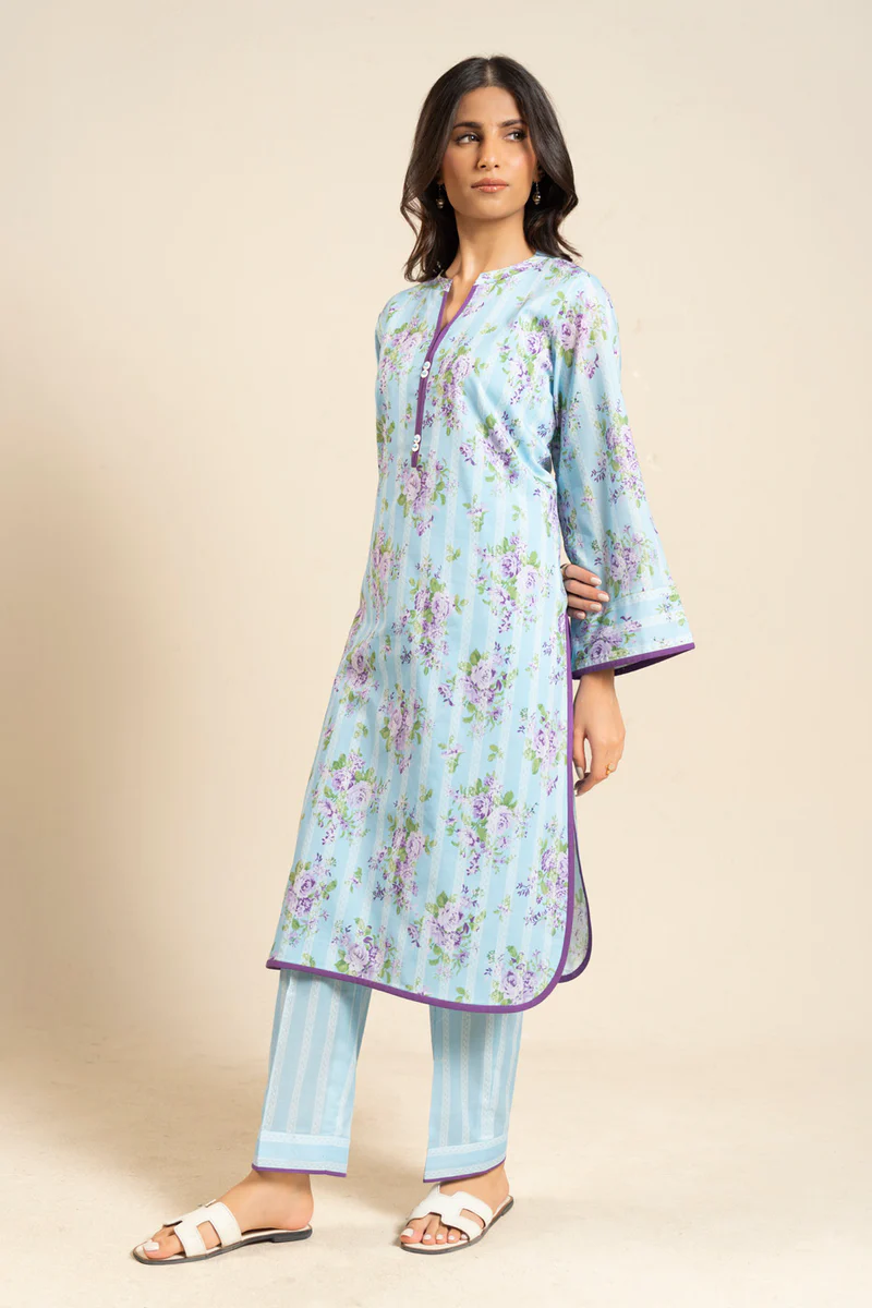 AlKaram Spring Summer 2026 Lawn || BR51-2P26-Sky Blue