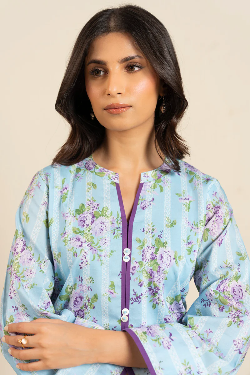 AlKaram Spring Summer 2026 Lawn || BR51-2P26-Sky Blue - Image 3