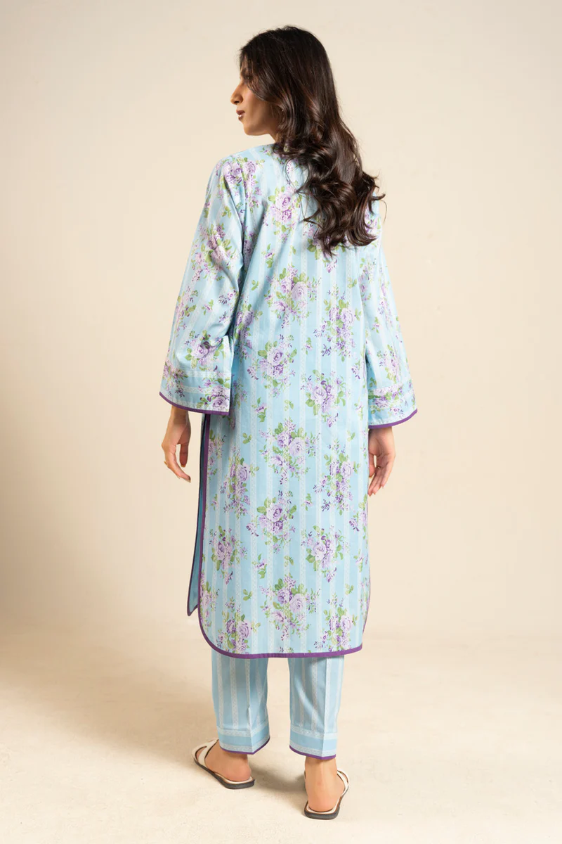 AlKaram Spring Summer 2026 Lawn || BR51-2P26-Sky Blue - Image 2