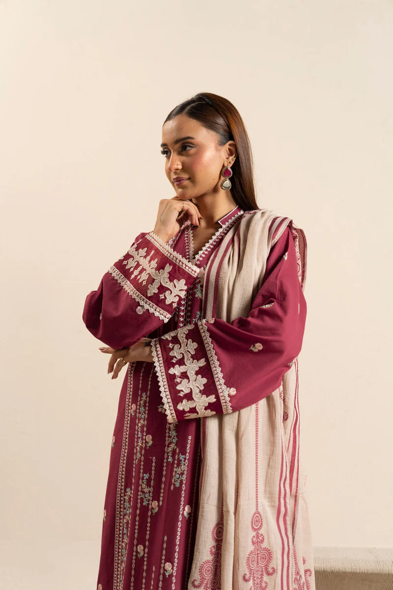 AlKaram Spring Summer 2026 Lawn || CAAP-03-26-Red - Image 4