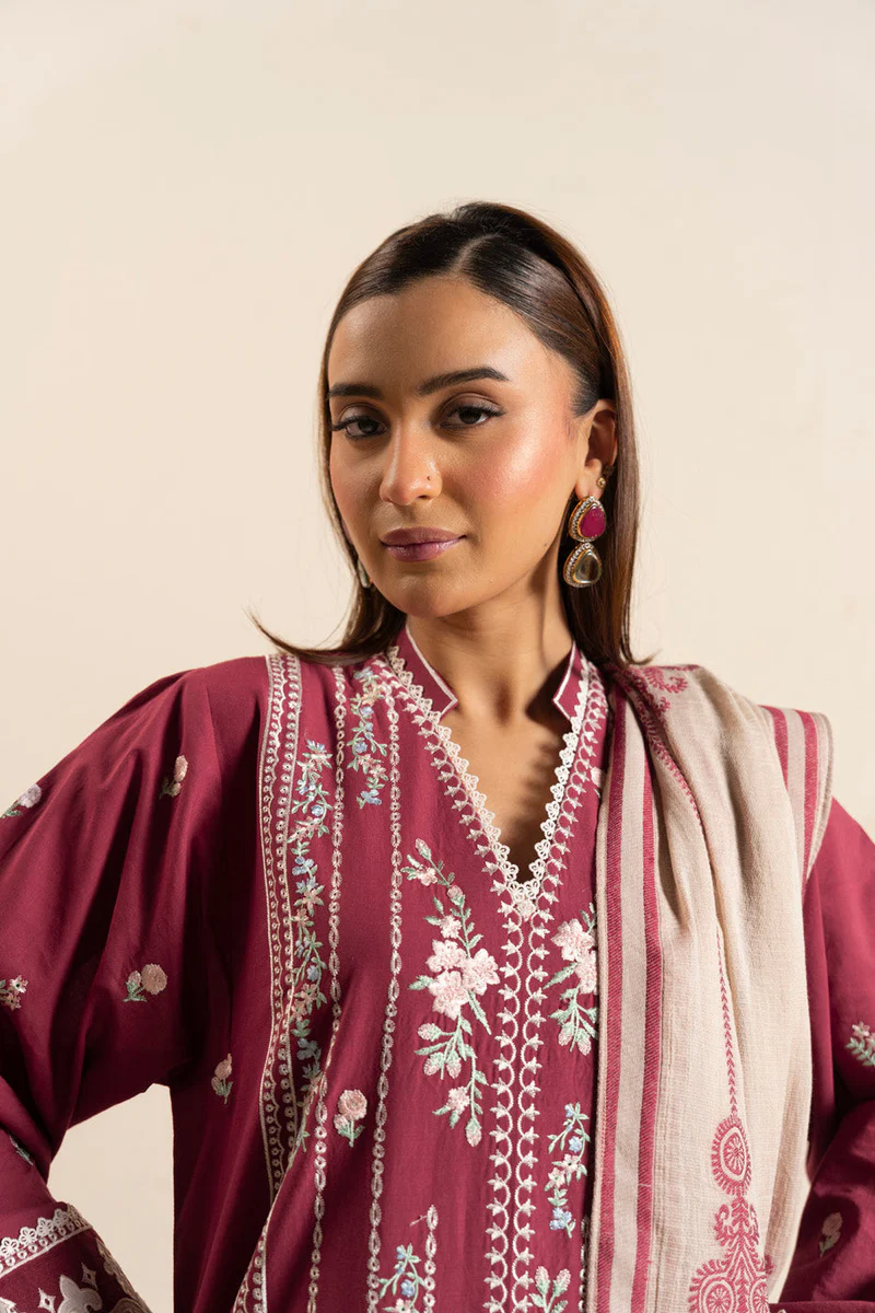 AlKaram Spring Summer 2026 Lawn || CAAP-03-26-Red - Image 3