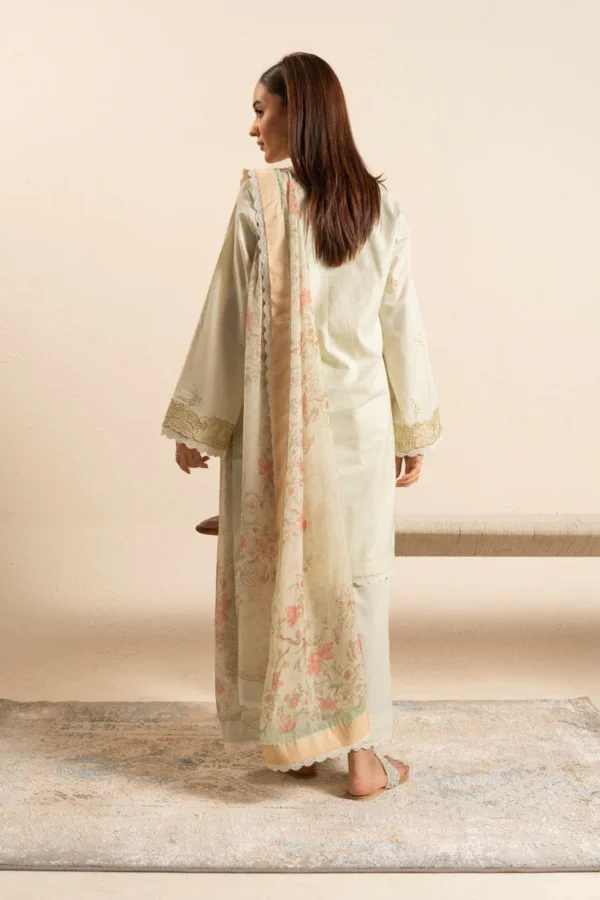Alternative view of AlKaram Spring Summer 2026 Lawn || CAAP-10-26-Cream