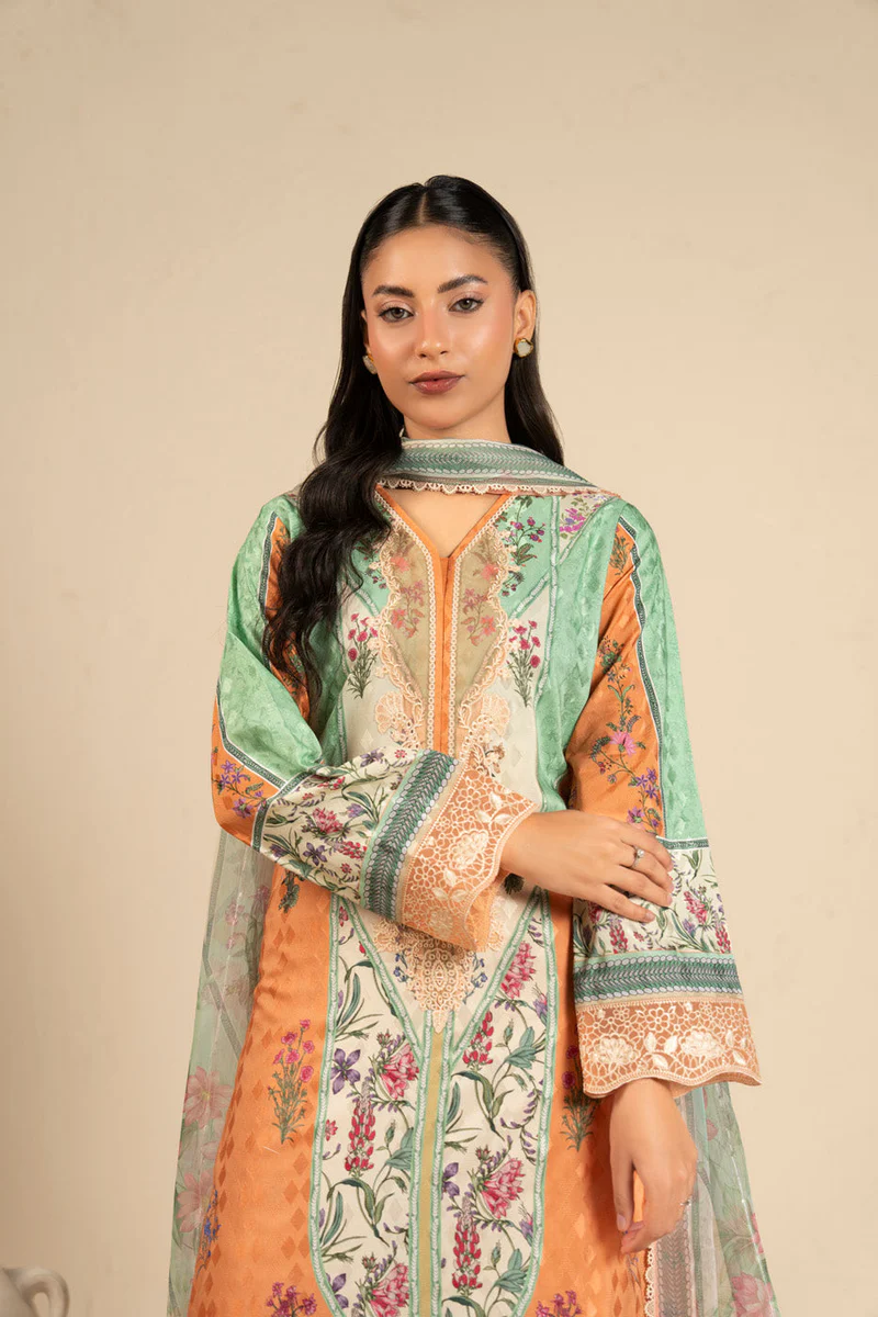 AlKaram Spring Summer 2026 Lawn || CCB-03-26-Orange - Image 4
