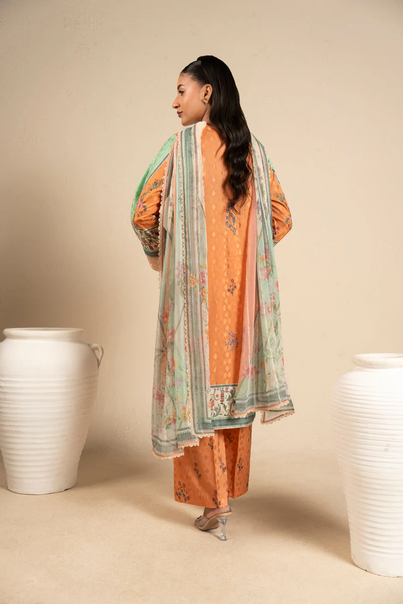 AlKaram Spring Summer 2026 Lawn || CCB-03-26-Orange - Image 2
