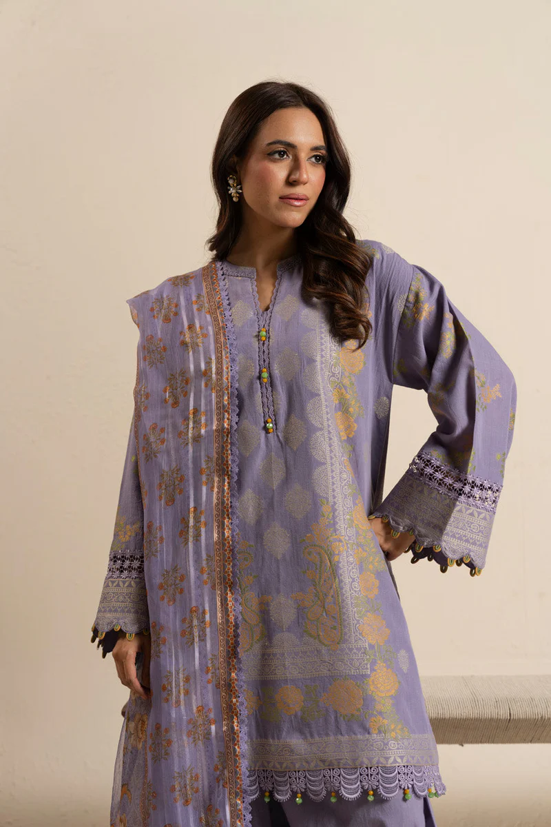 AlKaram Spring Summer 2026 Lawn || CAJ-06-26-Purple - Image 5