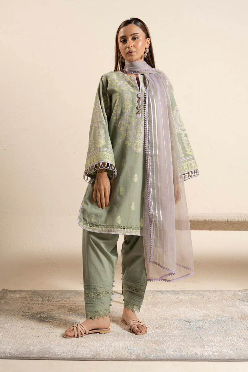 AlKaram Spring Summer 2026 Lawn || CAJ-07-26-Green