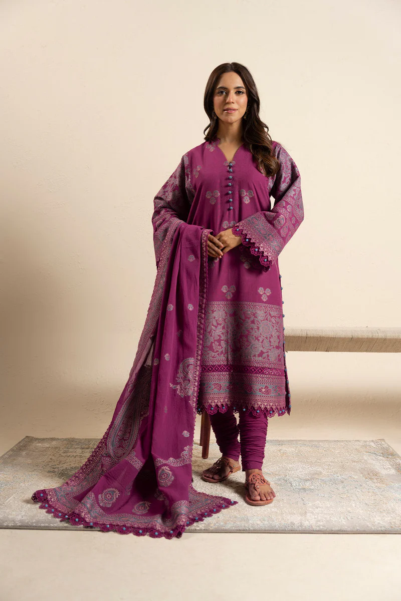 AlKaram Spring Summer 2026 Lawn || CAJ-11-26-Pink