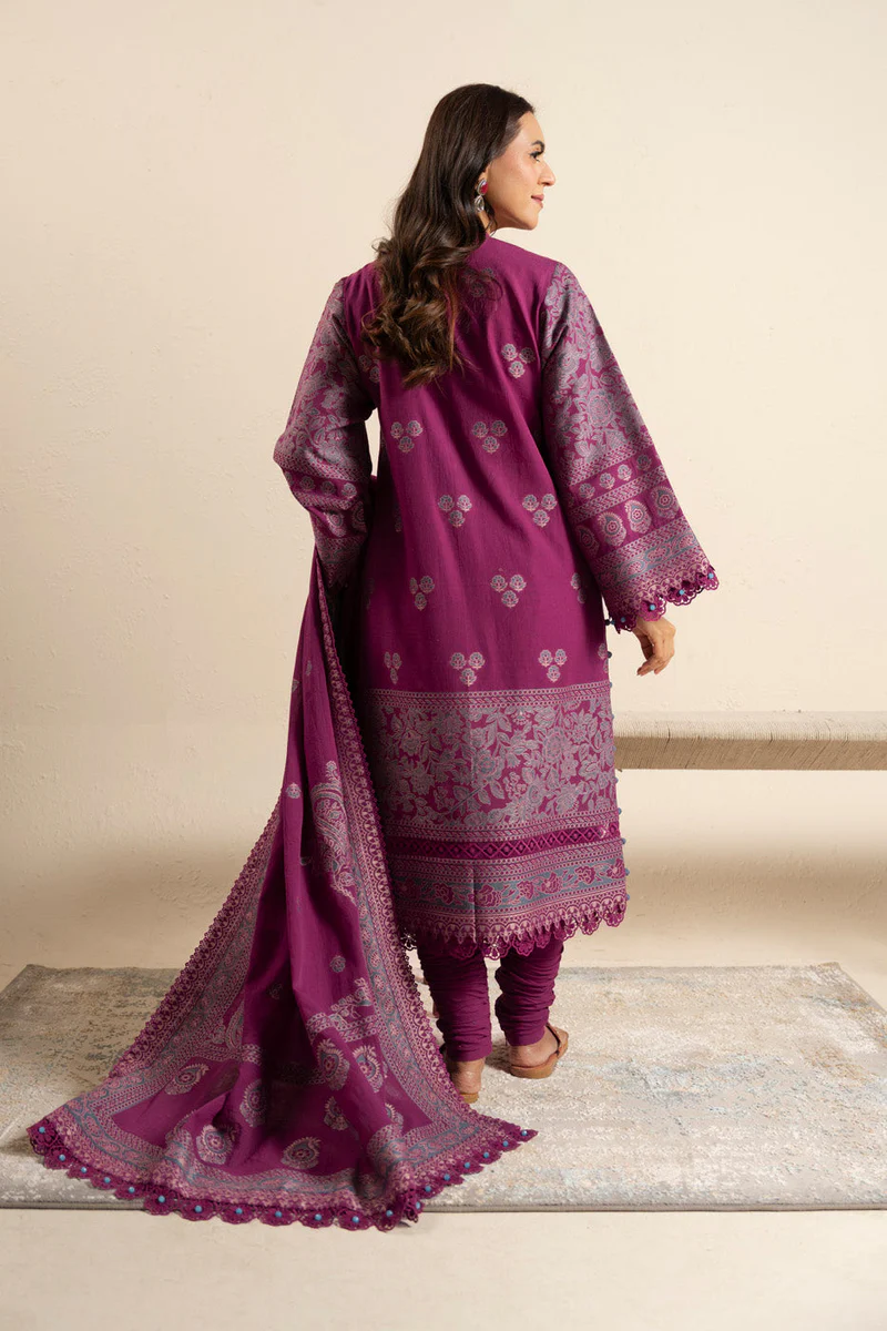 AlKaram Spring Summer 2026 Lawn || CAJ-11-26-Pink - Image 2