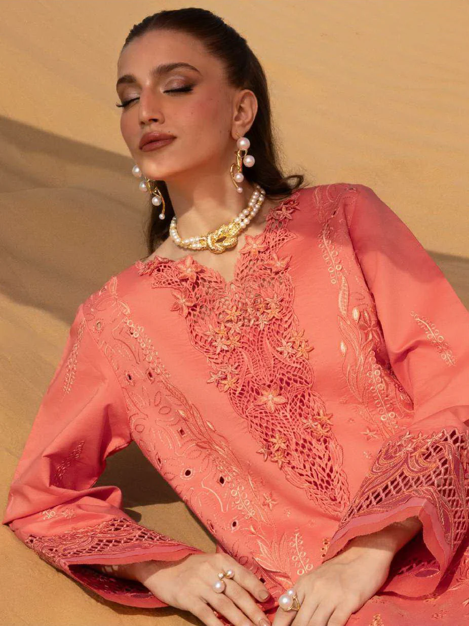 Rang Rasiya Premium Summer Lawn 2026 || D-01 ELNAZ - Image 3