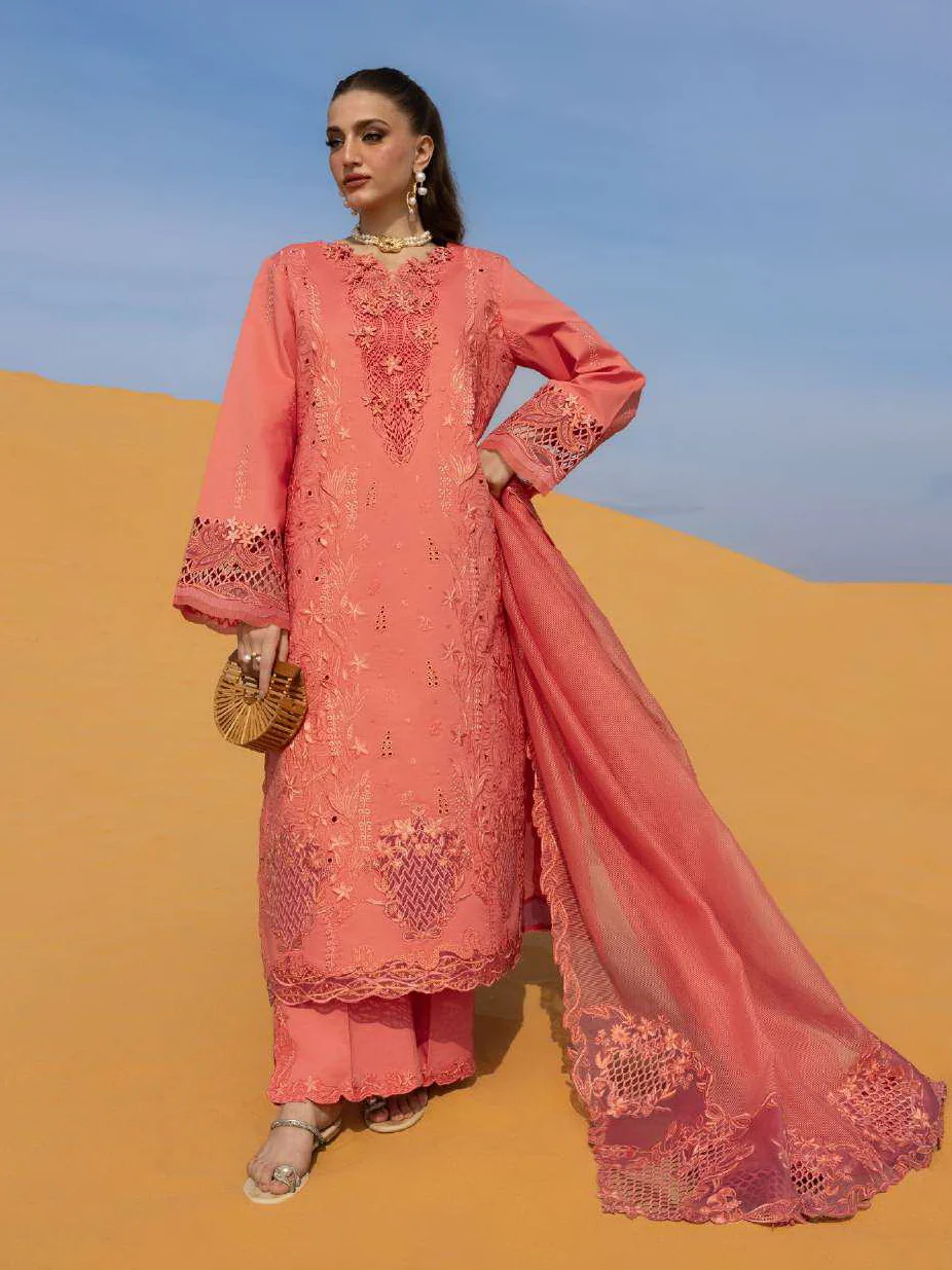Rang Rasiya Premium Summer Lawn 2026 || D-01 ELNAZ - Image 5