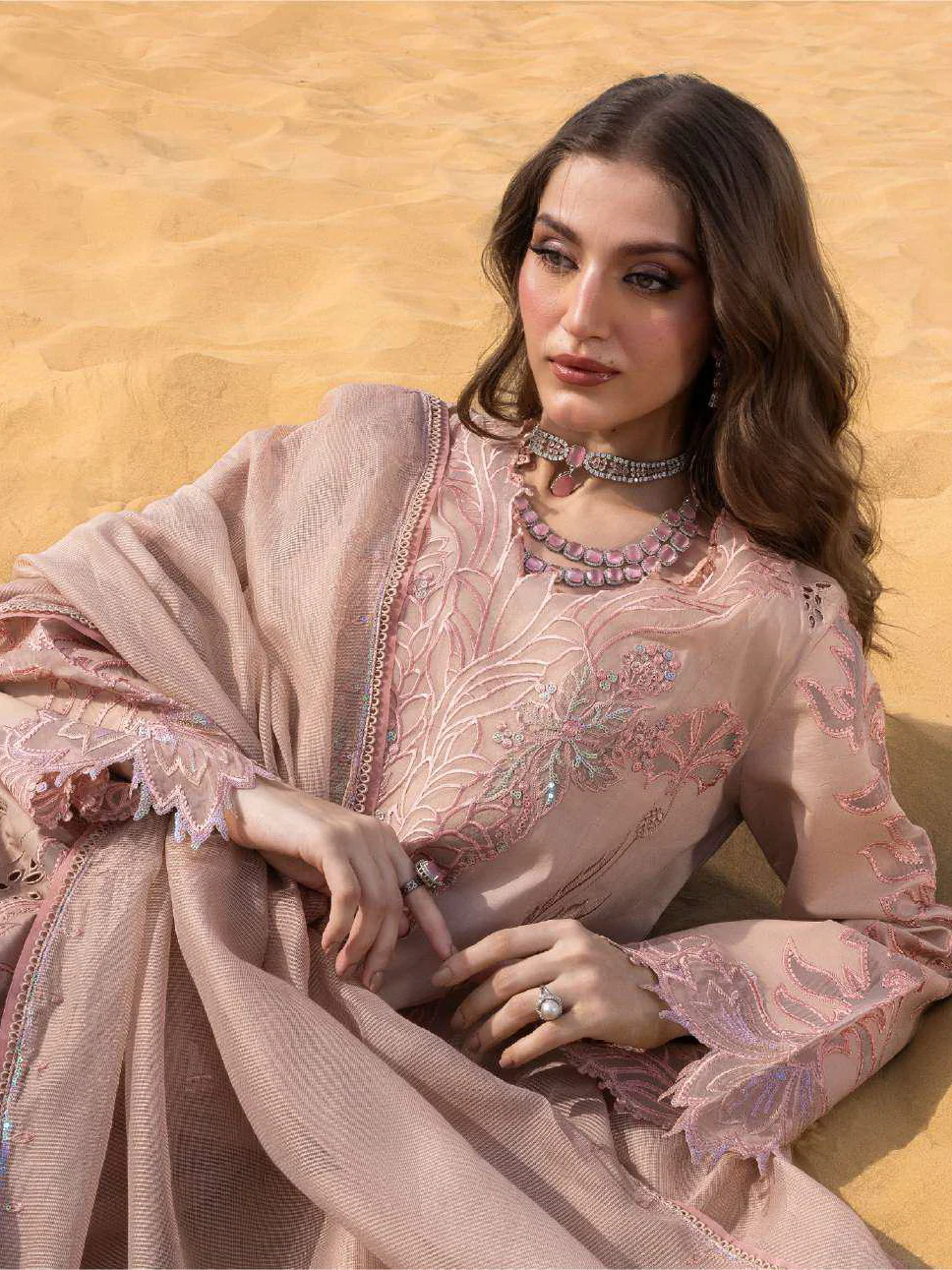 Rang Rasiya Premium Summer Lawn 2026 || D-02 ELAHEH - Image 2