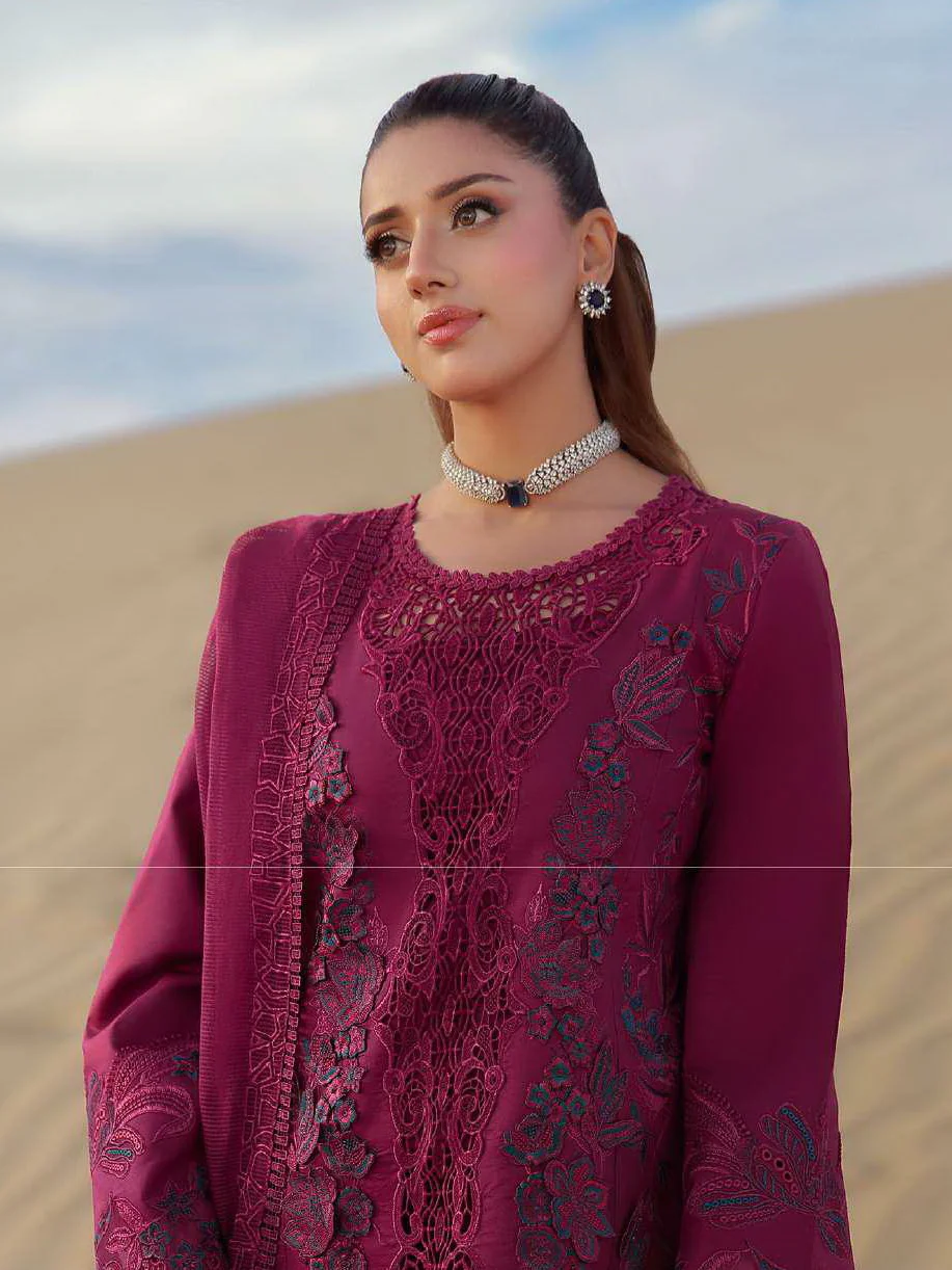 Rang Rasiya Premium Summer Lawn 2026 || D-07 ZARA - Image 5