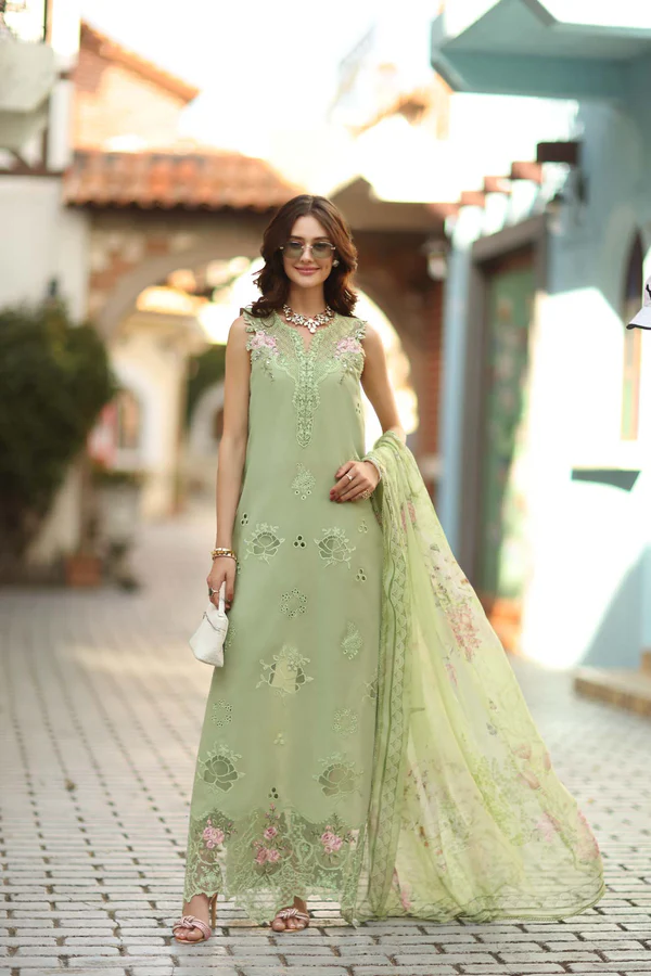 Noor Luxe Chikankari 2026 by Saadia Asad || D3 - A - Pistachio