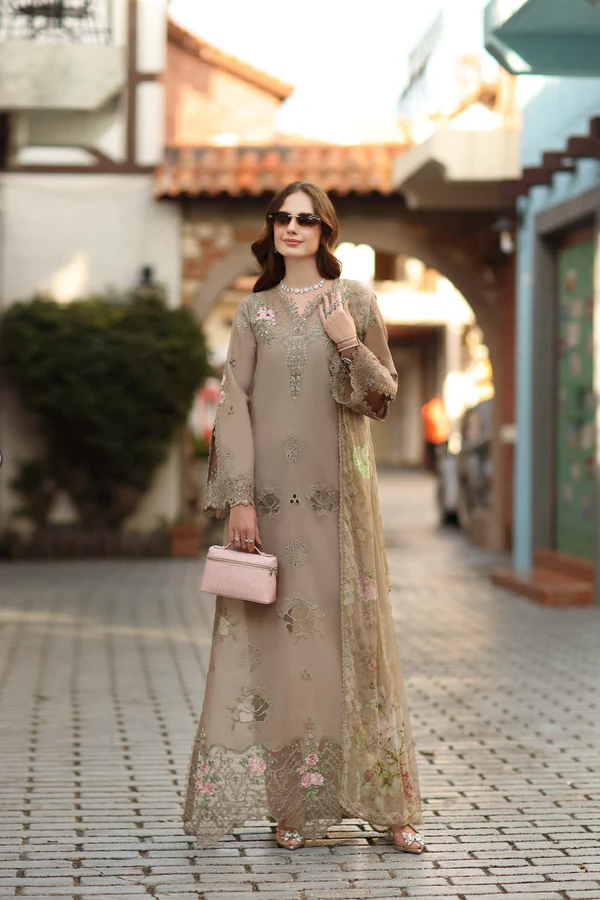 Noor Luxe Chikankari 2026 by Saadia Asad || D3 - B - Soft Mocha