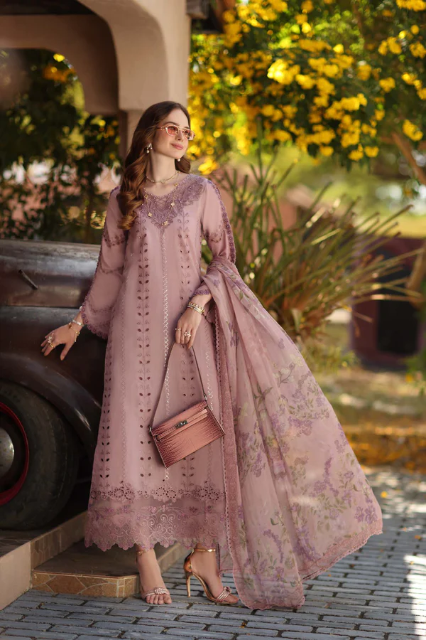 Noor Luxe Chikankari 2026 by Saadia Asad || D4 - B - Dusky Rose