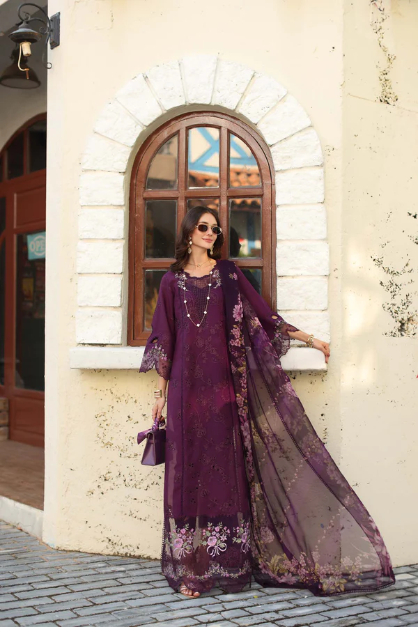 Noor Luxe Chikankari 2026 by Saadia Asad || D5 - A - Itten Plum