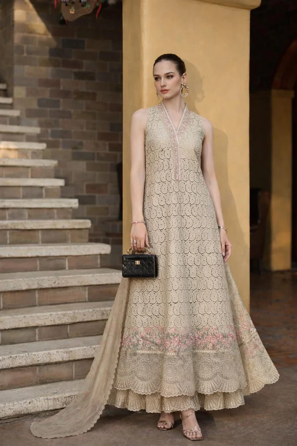 Noor Luxury Eid Schiffli Laserkari '26 || D5 - A - Lunaria