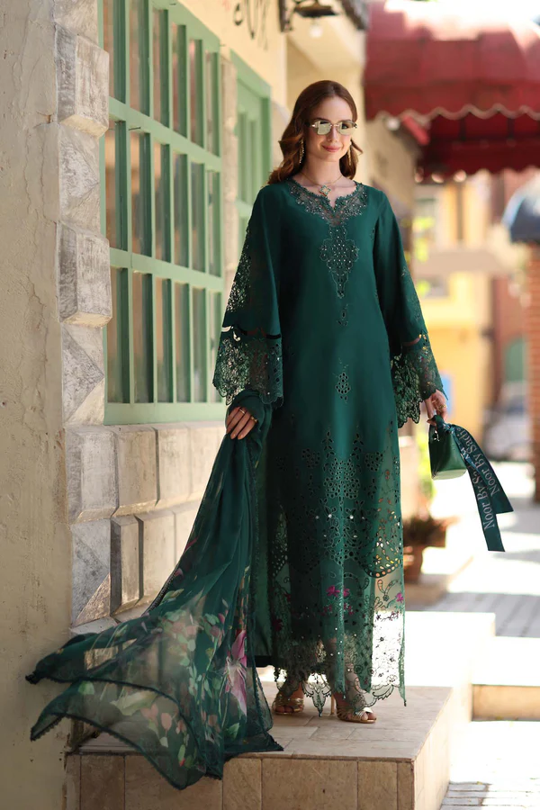 Noor Luxe Chikankari 2026 by Saadia Asad || D6 - B - Emerald Green