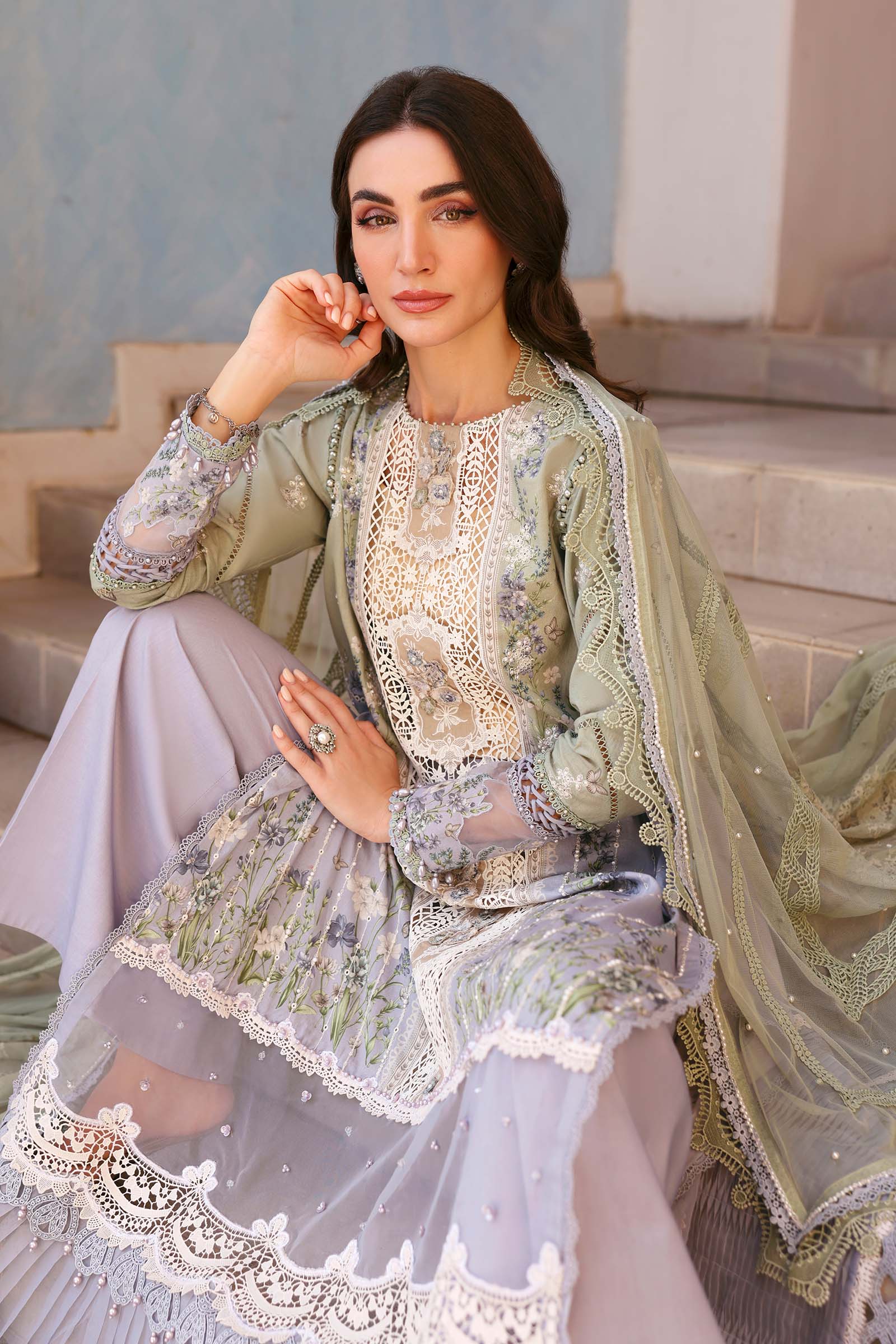 Maria B Eid Lawn 2026 || D-2606-B - Image 4