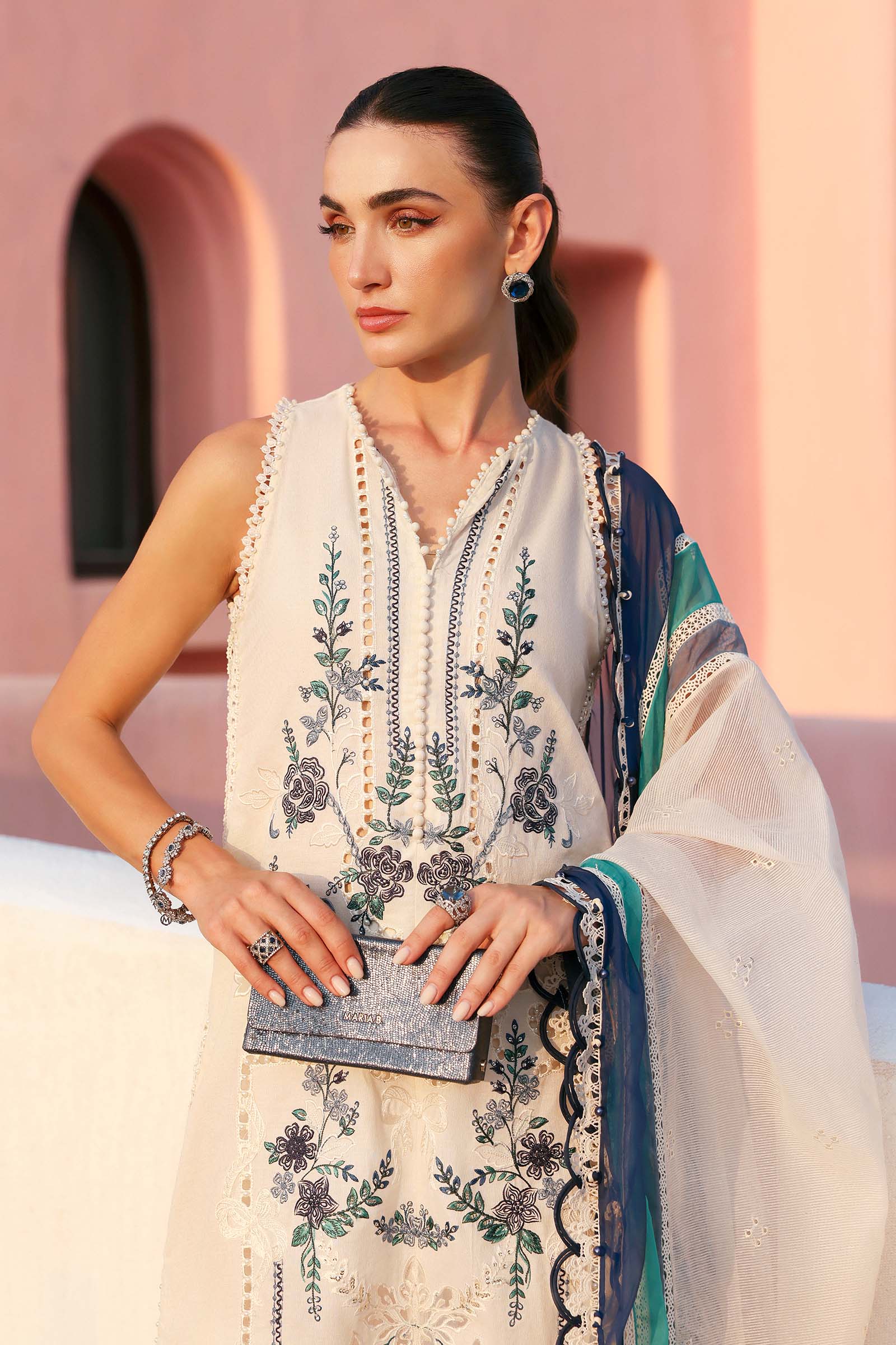 Maria B Eid Lawn 2026 || D-2609-B - Image 4